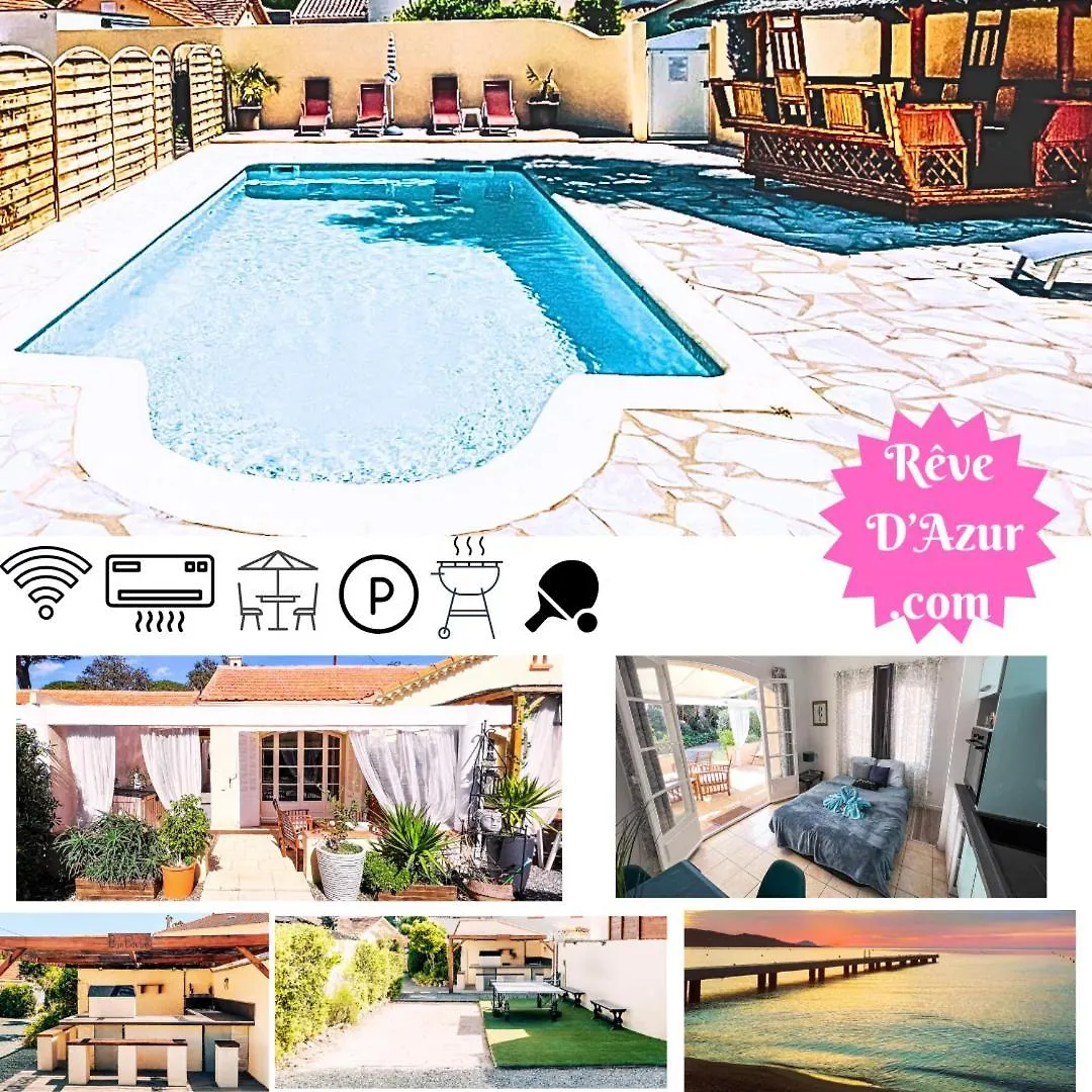 Holiday home Reve D'Azur En Bord De Mer, Studio Avec Piscine Partagee, Parking Barbecue, Draps Inclus A La Nartelle Sainte-Maxime France